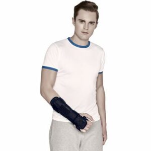 Forearm Brace - Long | Provides Firm Support To The Wrist | For Colle's Fracture & Wrist Sprain/Strain - (Black)