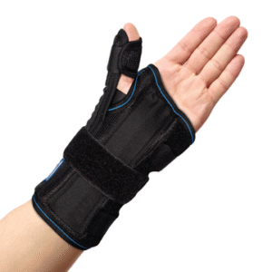 Wrist Brace With Thumb Support | Provides Firm Support To The Thumb | For Skier’s Thumb & Wrist Sprain/Strain | (Black)