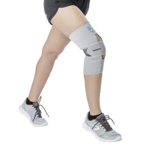 Knee Wrap With Loop Elastic Technology | Provides Optimum Compression & Support To The Knee | Color - Grey (Single Piece)