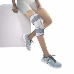 Stretchable Hinged Elastic With Open Patella | Ideal Moderate Support To Provide Knee Pain Relief | Color - Grey (Single Piece)