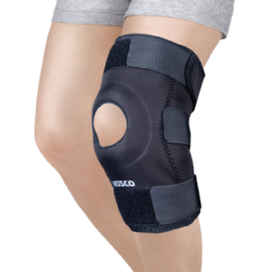 Functional Knee Support | Provides Moderate Support & Stability To The Knee | Color - Black (Single Piece)