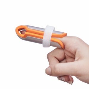 Cot Finger Splint | Finger Immobilizer With Adjustable Strap For Firm And Better Support (Orange)